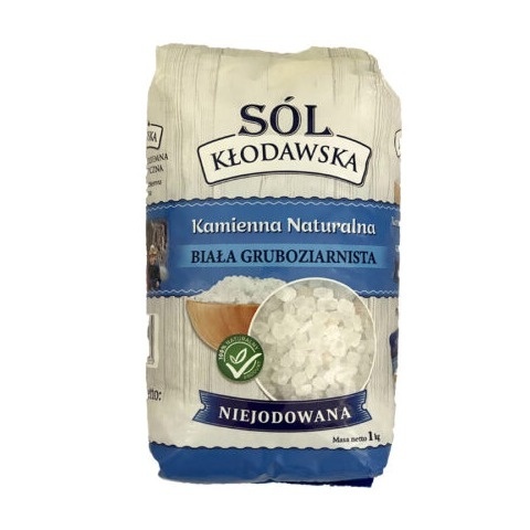 SÓL KŁODAWSKA Sól kamienna biała gruboziarnista 1kg