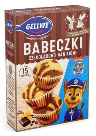 GELLWE Babeczki czekoladowo-waniliowe Psi Patrol 238g