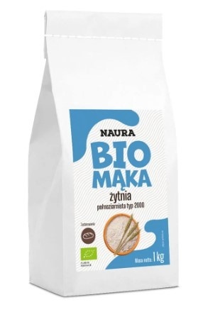 NAURA Mąka żytnia pełnoziarnista typ 2000 BIO 1 kg