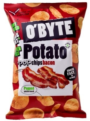 O'BYTE Chipsy ziemniaczane o smaku bekonu 90 g