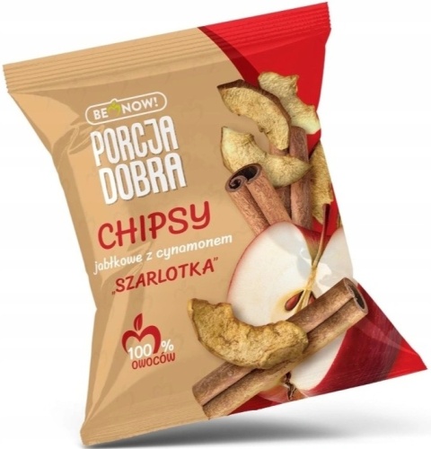 PORCJA DOBRA Chipsy jabłkowe z cynamonem Szarlotka bez cukru 18g