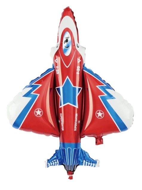 PartyPal Balon foliowy Odrzutowiec 96x103cm