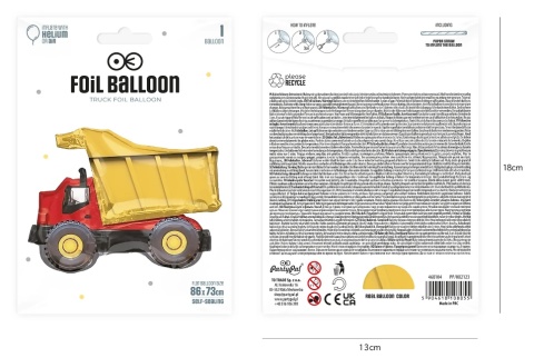 PartyPal Balon foliowy Ciężarówka 86x73cm