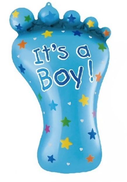 PartyPal Balon foliowy Stópka It's a boy 45x79cm