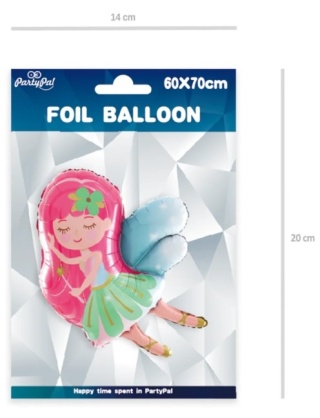 PartyPal Balon foliowy Wróżka 60x70cm