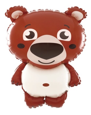 PartyPal Balon foliowy Miś 45x63cm