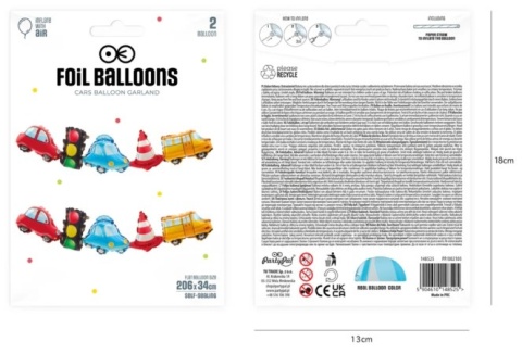 PartyPal Girlanda balonowa Auta 206x34cm