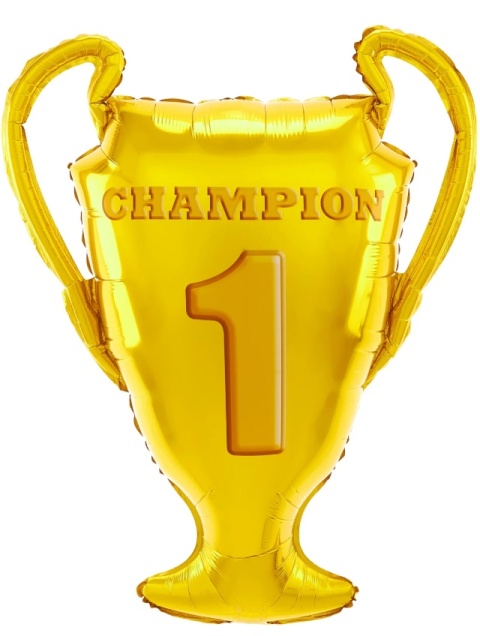 PartyPal Balon foliowy Puchar Champion 66x83cm