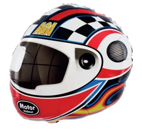 PartyPal Balon foliowy Kask 51x53 cm