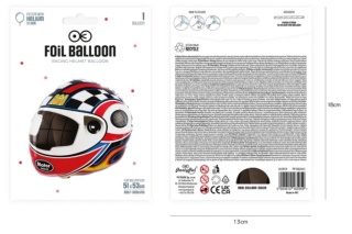 PartyPal Balon foliowy Kask 51x53 cm