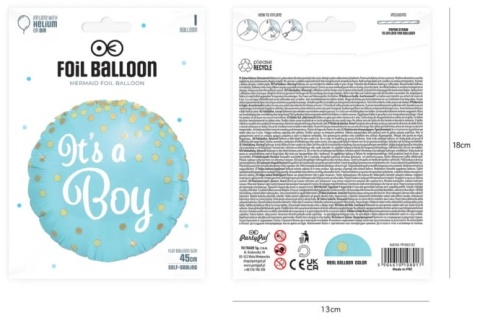 PartyPal Balon foliowy It's a boy 18cali