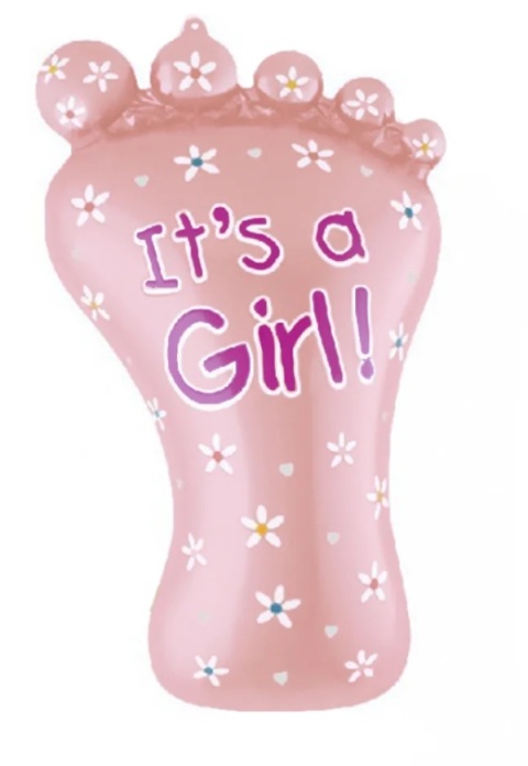 PartyPal Balon foliowy Stópka It's a girl 45x79cm