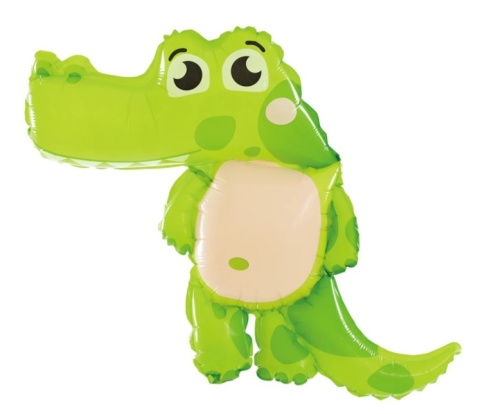 PartyPal Balon foliowy Krokodyl 45x63cm