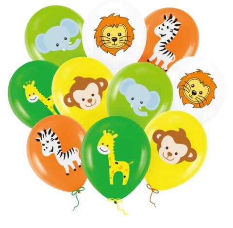 PartyPal Balony Zwierzątka kolor mix 12cali 10szt.