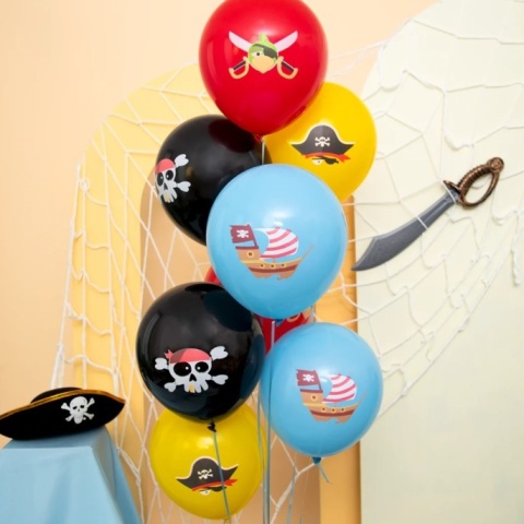 PartyPal Balony Piraci 12cali 8szt. zestaw