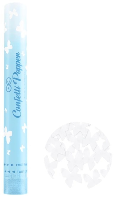 PartyPal Konfetti motyle białe 40cm