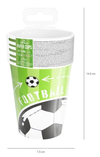 PartyPal Kubek Football 220ml 6szt.