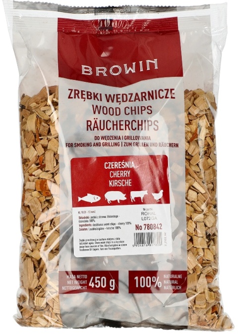 BROWIN Zrębki do wędzenia grillowania czereśnia 450g kl10