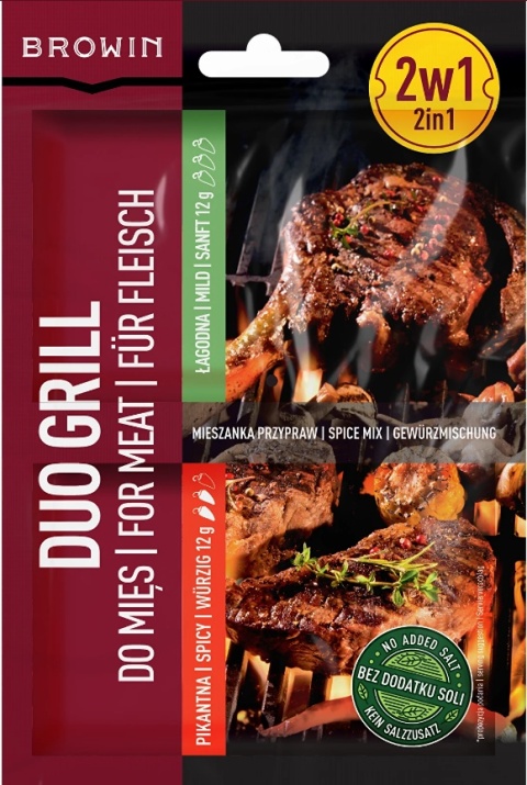BROWIN Duo Grill do mięs mieszanka przypraw 2w1 2x12 g