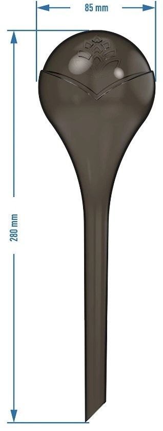 BROWIN Kule nawadniające do roślin czarne przezroczyste 4x400ml