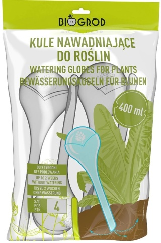 BROWIN Kule nawadniające do roślin przezroczyste 4x400ml