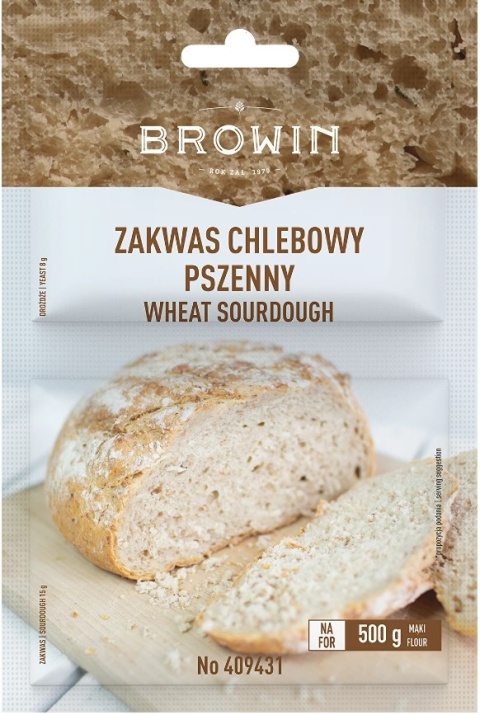 BROWIN Zakwas chlebowy pszenny z drożdżami 23 g