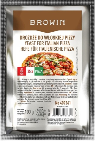 BROWIN Suszone drożdże do pizzy włoskiej 100 g