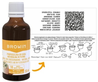 BROWIN Podpuszczka do sera naturalna w płynie 50 ml