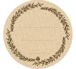 BROWIN Etykiety okrągłe 66,5mm na zakrętki/słoiki 20szt