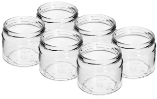 BROWIN Słoik niski 330ml złota zakrętka fi82/6 6szt