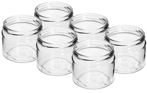 BROWIN Słoik niski 330ml złota zakrętka fi82/6 6szt