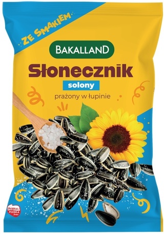 Bakalland Słonecznik w łupinie prażony solony 130g