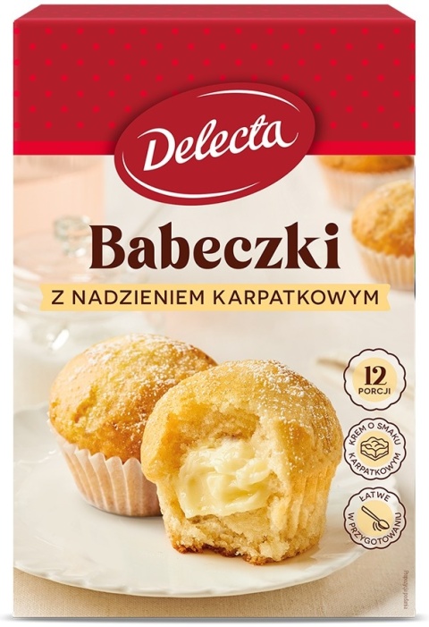 DELECTA Babeczki z nadzieniem o smaku kremu Karpatka 320g