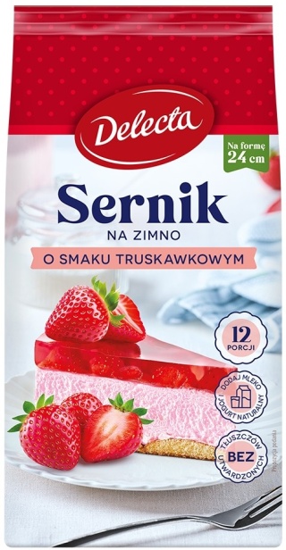 Delecta Sernik na zimno o smaku truskawkowym 154g
