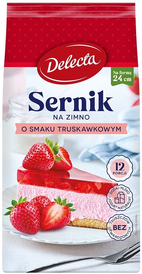 Delecta Sernik na zimno o smaku truskawkowym 154g
