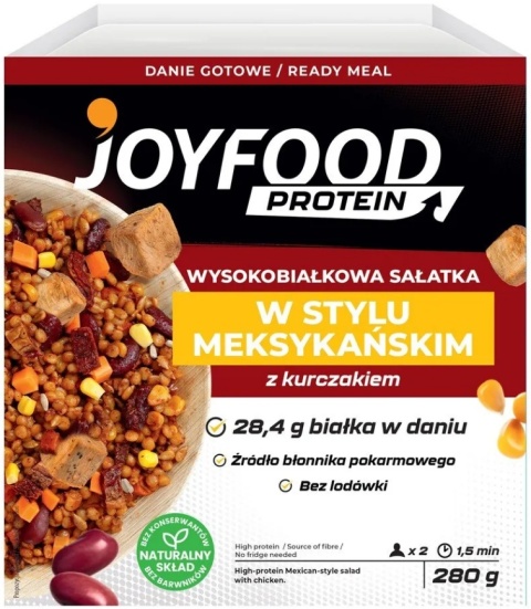JOYFOOD Wysokobiałkowa sałatka w stylu meksykańskim z kurczakiem 280 g