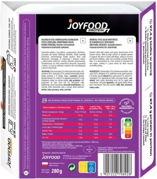 JOYFOOD Wysokobiałkowa sałatka w stylu orientalnym z kurczakiem 280 g