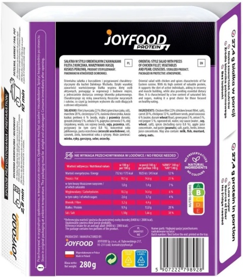 JOYFOOD Wysokobiałkowa sałatka w stylu orientalnym z kurczakiem 280 g