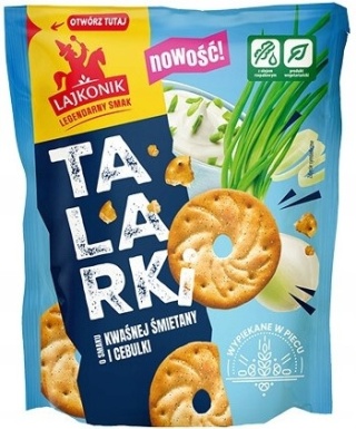 LAJKONIK Talarki o smaku kwaśnej śmietany i cebulki 100g