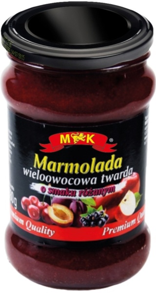 MK MARMOLADA WIELOOWOCOWA TWARDA O SMAKU RÓŻANYM 380G