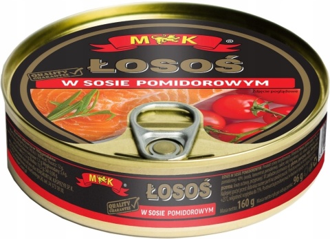 MK ŁOSOŚ W SOSIE POMIDOROWYM 160G
