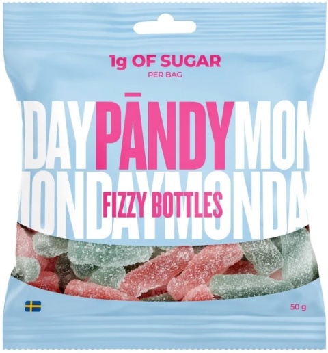 PANDY Błonnikowe żelki o smaku gumy balonowej bez dodatku cukru 50 g