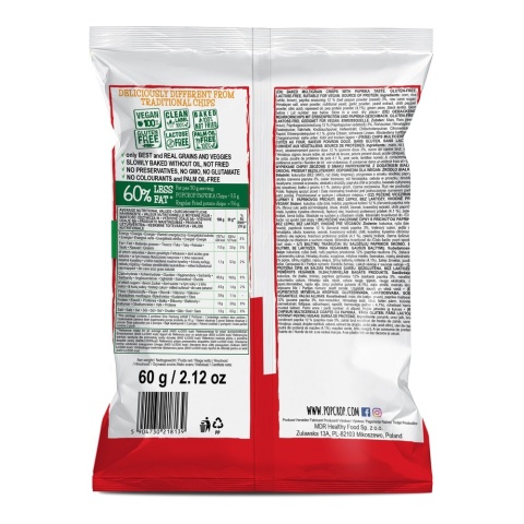 POPCROP Piramidki Chipsy Proteinowe Sweet Paprika 60g