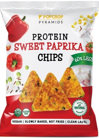 POPCROP Piramidki Chipsy Proteinowe Sweet Paprika 60g