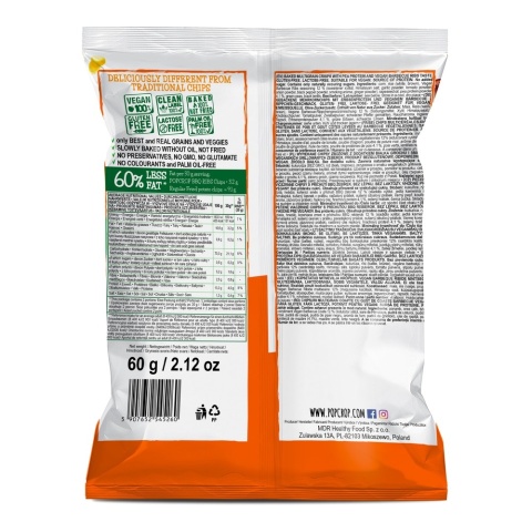 POPCROP Piramidki Chipsy Proteinowe BBQ Ribs 60g