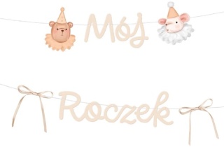 PartyPal Baner Mój Roczek Baby 1szt. 135x22cm