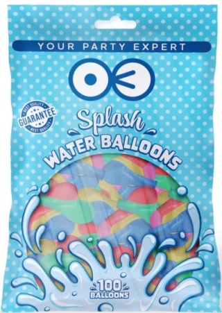 PartyPal Balony na wodę Bomby wodne kolorowe 100 szt.