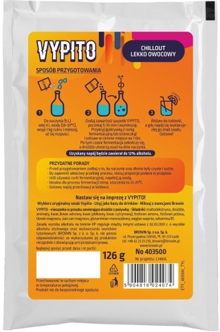 VYPITO Chillout lekko owocowy 126g 12% saszetka na 18 drinków