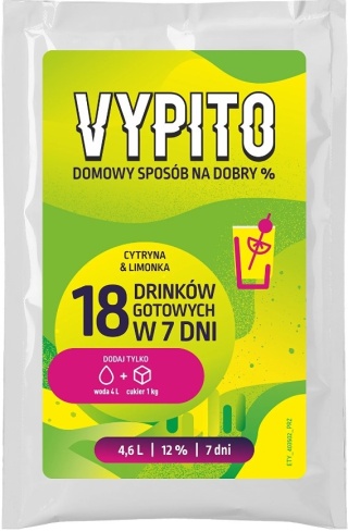 VYPITO Cytryna limonka 126g 12% saszetka na 18 drinków