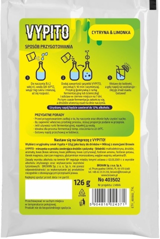 VYPITO Cytryna limonka 126g 12% saszetka na 18 drinków